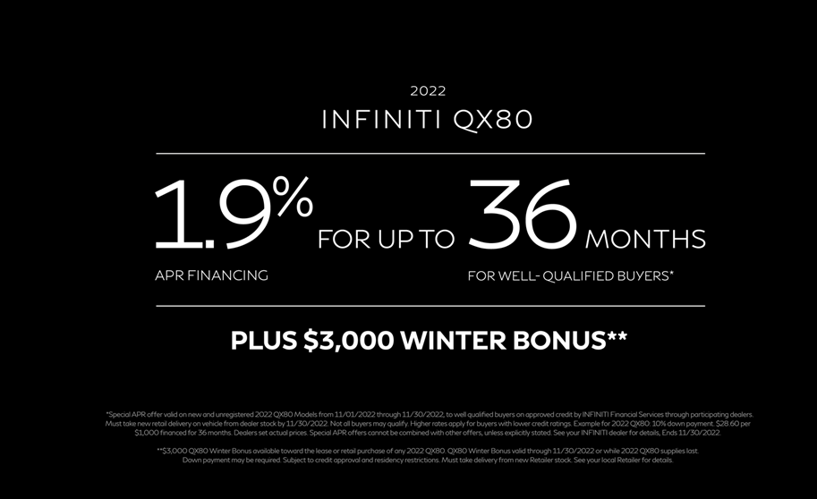 Infiniti Winter Bonus 