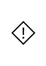Black hazard sign icon