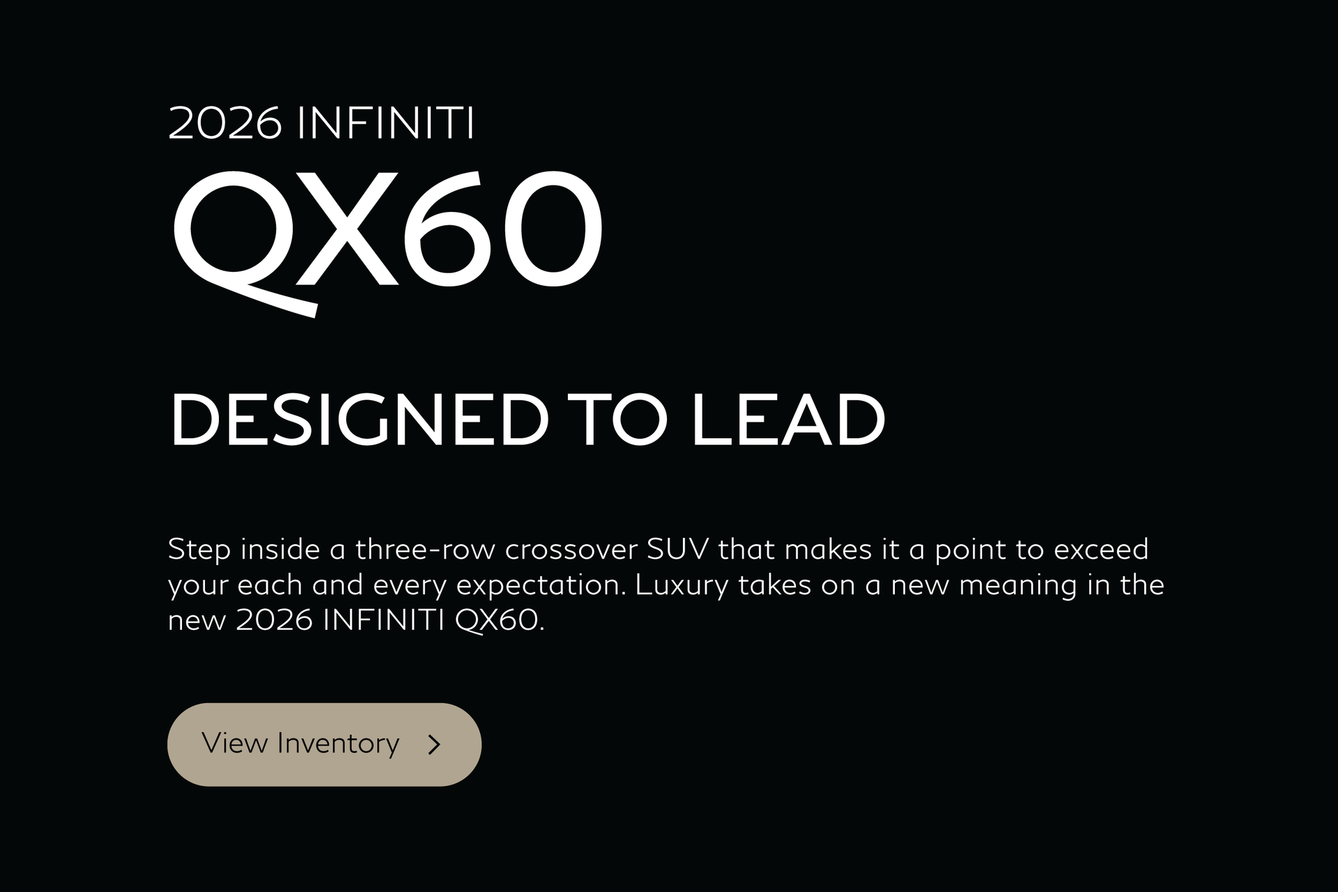 2026 QX60 Launch