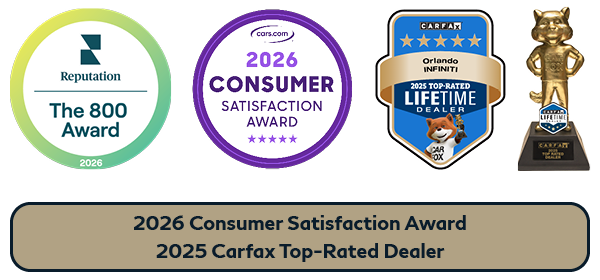 2026 Consumer Satisfaction Award. 2025 Carfax Top-Rated Dealer